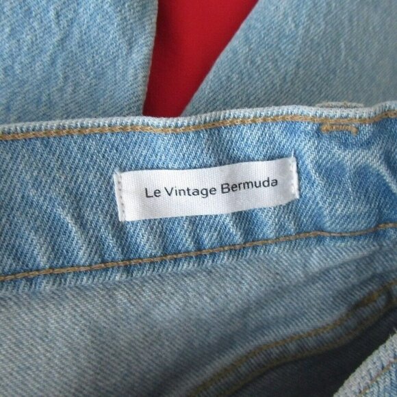 Frame Jeans Shorts 25 Le Vintage Bermuda High Waisted Rise Destroyed Cut Off - Picture 5 of 7